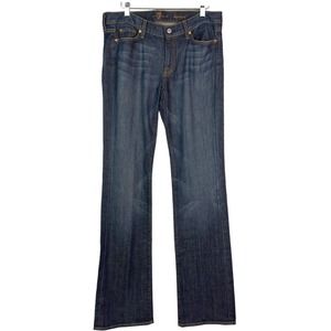 7 For All Mankind Women's Blue Medium Wash Original Fit Bootcut Jeans Size 31L